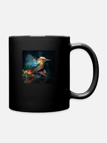 Mystical bird - Full Colour Mug - black