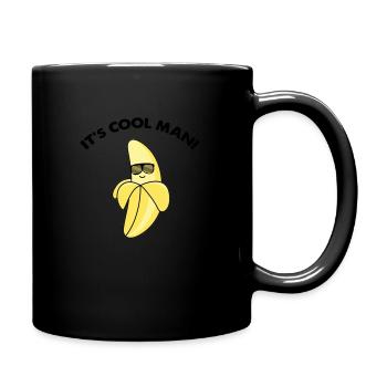 banane fraîche - Mug uni - noir - Droite