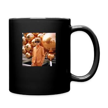 Suit up in sunshine - Cool kid in Suit - Full Colour Mug - black - Right