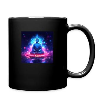 Radiant Bliss: The Smiling Buddha - Full Colour Mug - black - Right