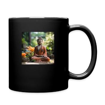 Radiant Bliss: The Smiling Buddha - Tasse einfarbig - Schwarz - Rechts