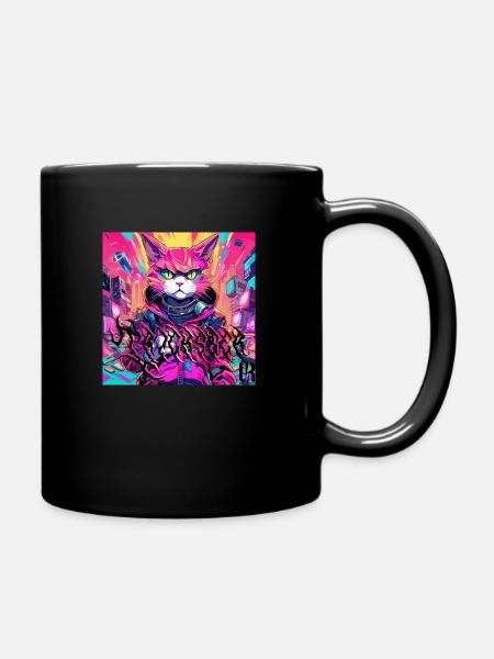 Syntchcat Trickster 1 - Full Colour Mug - black