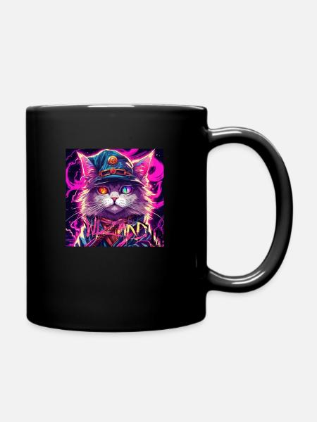 SyntchCat Wizard 1 - Tasse einfarbig - Schwarz