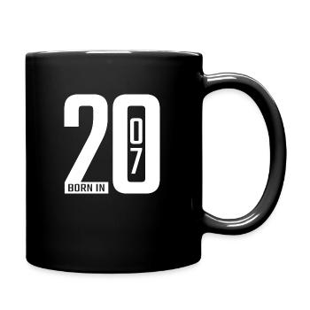Born in 2007 white - Tasse einfarbig - Schwarz - Rechts