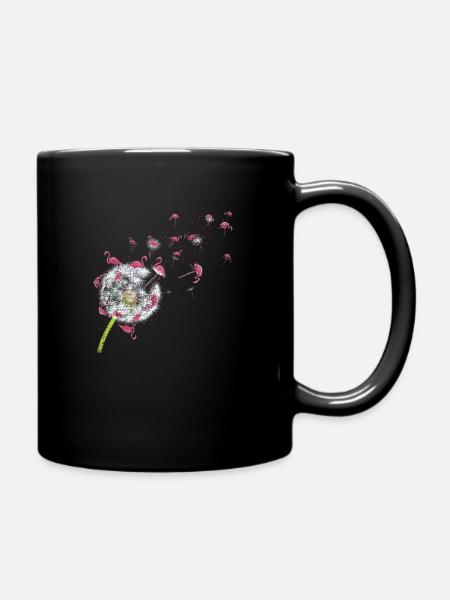 Löwenzahn Flamingo T-Shirt - Tasse einfarbig - Schwarz