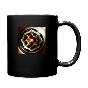 Mandala Kosmisch - Tasse einfarbig - Schwarz - Rechts