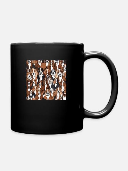 Bassets - Tasse einfarbig - Schwarz