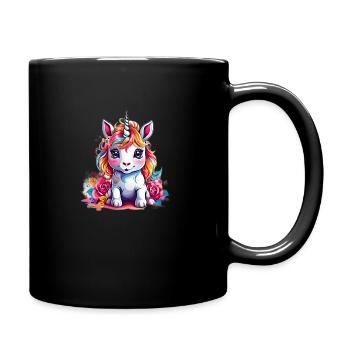 baby Einhorn - Tasse einfarbig - Schwarz - Rechts