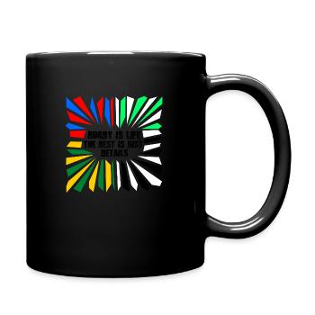 Rugby: Vie intense, détails en cadeau - Mug uni - noir - Droite