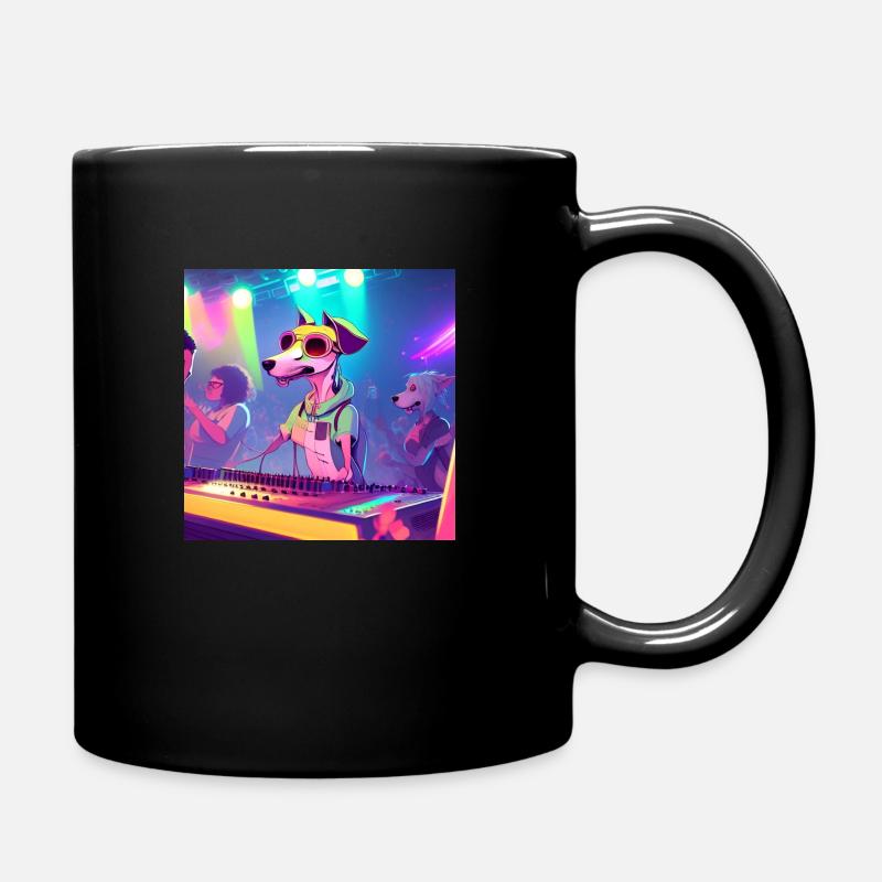 DJ sighthound - Full Colour Mug - black