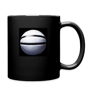 Basketball Design Series: Ball in black & white - Tasse einfarbig - Schwarz - Rechts