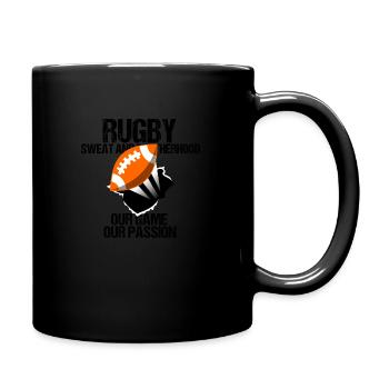 Rugby Brotherhood: Sweat, Passion & Cadeau - Mug uni - noir - Droite