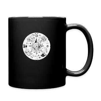 Abstract Star - Full Colour Mug - black - Right
