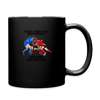 Rugby Brotherhood: Sweat, Passion & Cadeau - Mug uni - noir - Droite