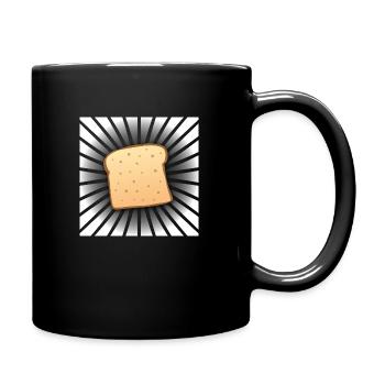 Lustige Comic Butter Toast Scheibe Cool Toastbrot - Tasse einfarbig - Schwarz - Rechts