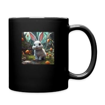 lapin mignon - Mug uni - noir - Droite