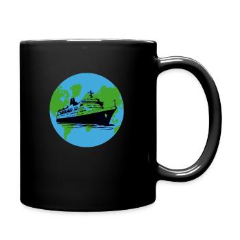 Schiff Kreuzfahrtschiff - Tasse einfarbig - Schwarz - Rechts