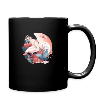 fantasy flamingo - Full Colour Mug - black - Right