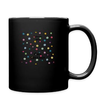 Dots - Tasse einfarbig - Schwarz - Rechts