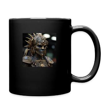 Aztekischer Krieger - Tasse einfarbig - Schwarz - Rechts
