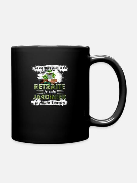 Je suis jardinier à plein temps t-shirt jardinier - Mug uni - noir