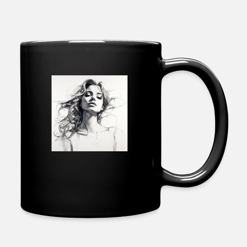 Femme d’une ligne - Mug uni - noir