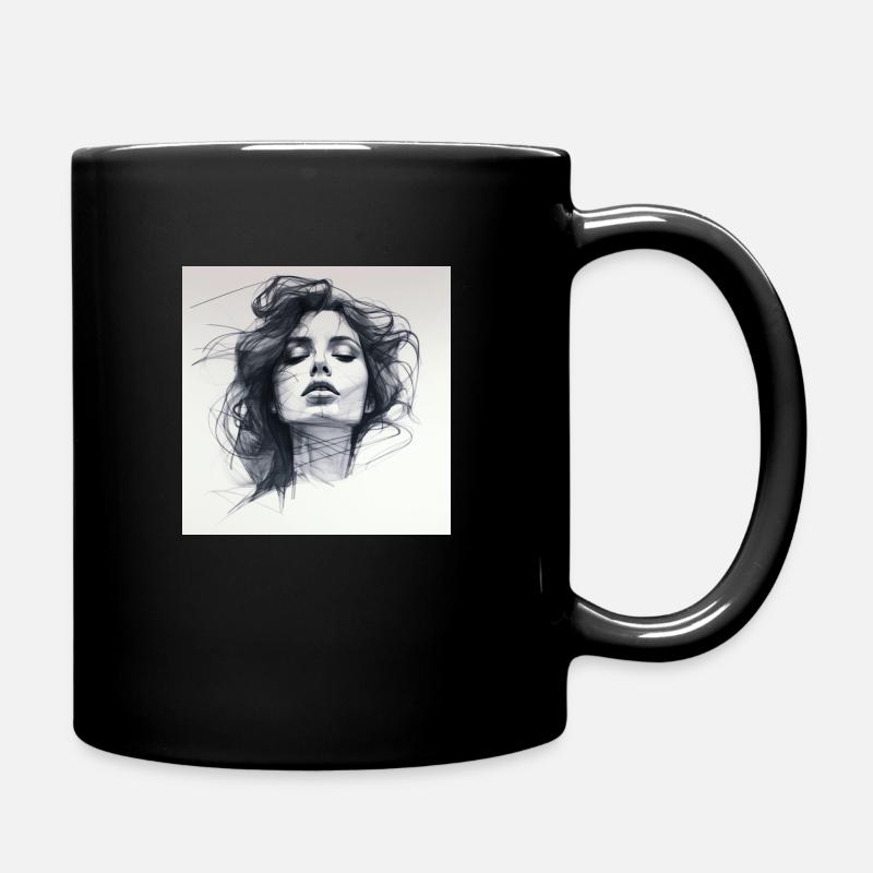 Femme d’une ligne - Mug uni - noir