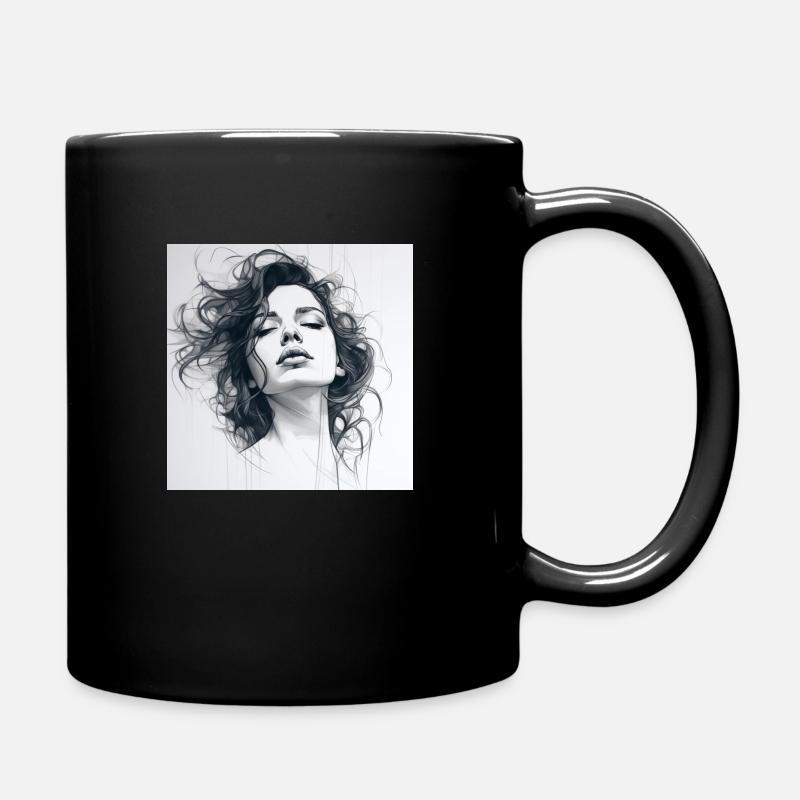 Femme d’une ligne - Mug uni - noir
