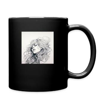 Woman One Line - Full Colour Mug - black - Right