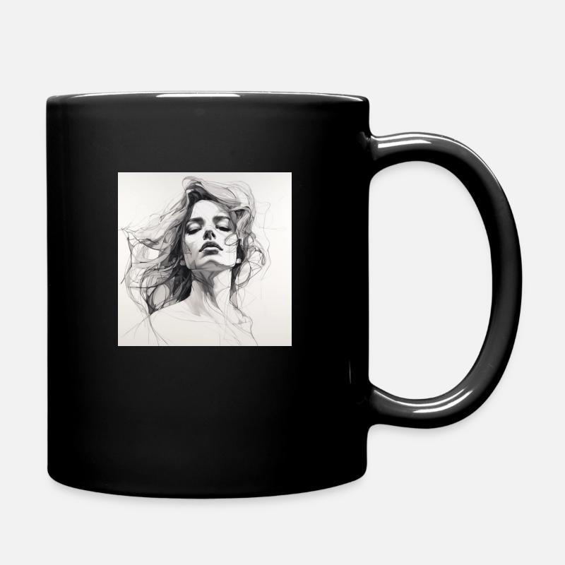 Femme d’une ligne - Mug uni - noir