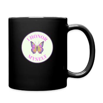 i honor myself - Full Colour Mug - black - Right