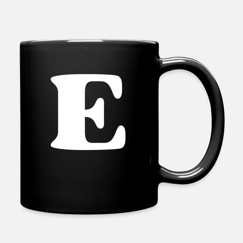 Buchstabe e - Tasse einfarbig - Schwarz