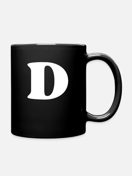 Buchstabe d - Tasse einfarbig - Schwarz