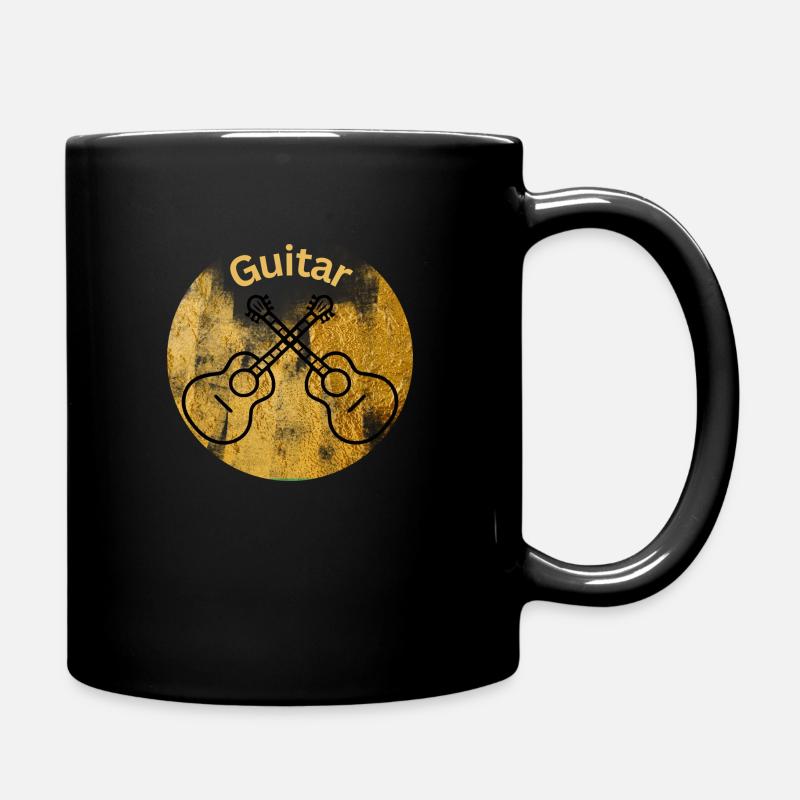 Guitar - Full Colour Mug - black