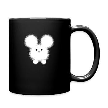Print CUTE SMALL FLUFFY WHITE DOG - Tasse einfarbig - Schwarz - Rechts