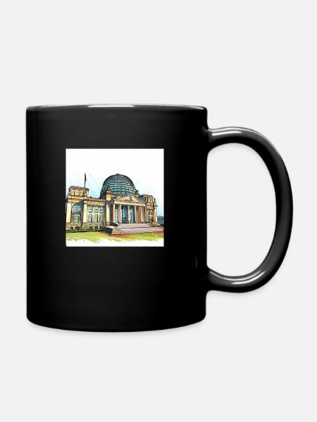 Berliner Bundestag - Tasse einfarbig - Schwarz