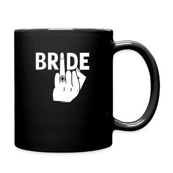 bride Design for a bride - Full Colour Mug - black - Right