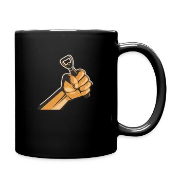 Thanks to the bottle opener - Full Colour Mug - black - Right