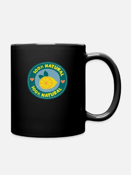 Citron 100% naturel - Mug uni - noir