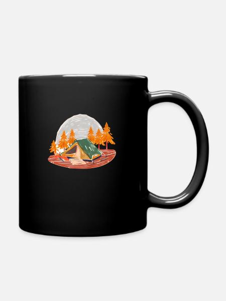 Camping dans les bois - DesingWerkstatt - Campingfreunde - Mug uni - noir