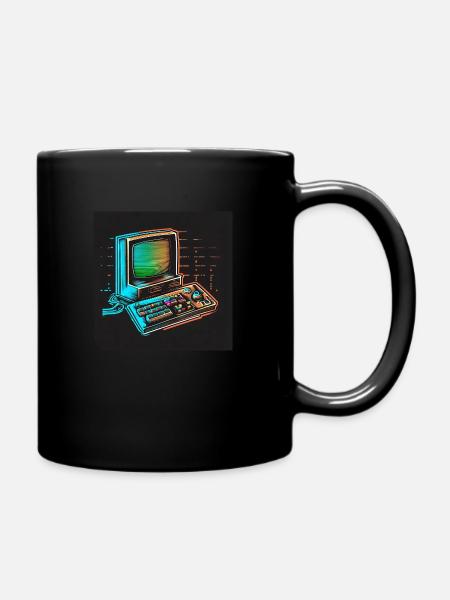 Retro gaming pc - Full Colour Mug - black