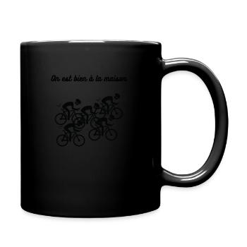 On est bien à la maison - Mug uni - noir - Droite