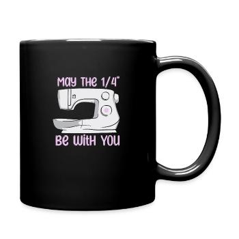 Funny sewing sewing machine design for sewing lovers - Full Colour Mug - black - Right