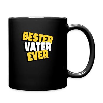 Bester Vater Ever - Tasse einfarbig - Schwarz - Rechts