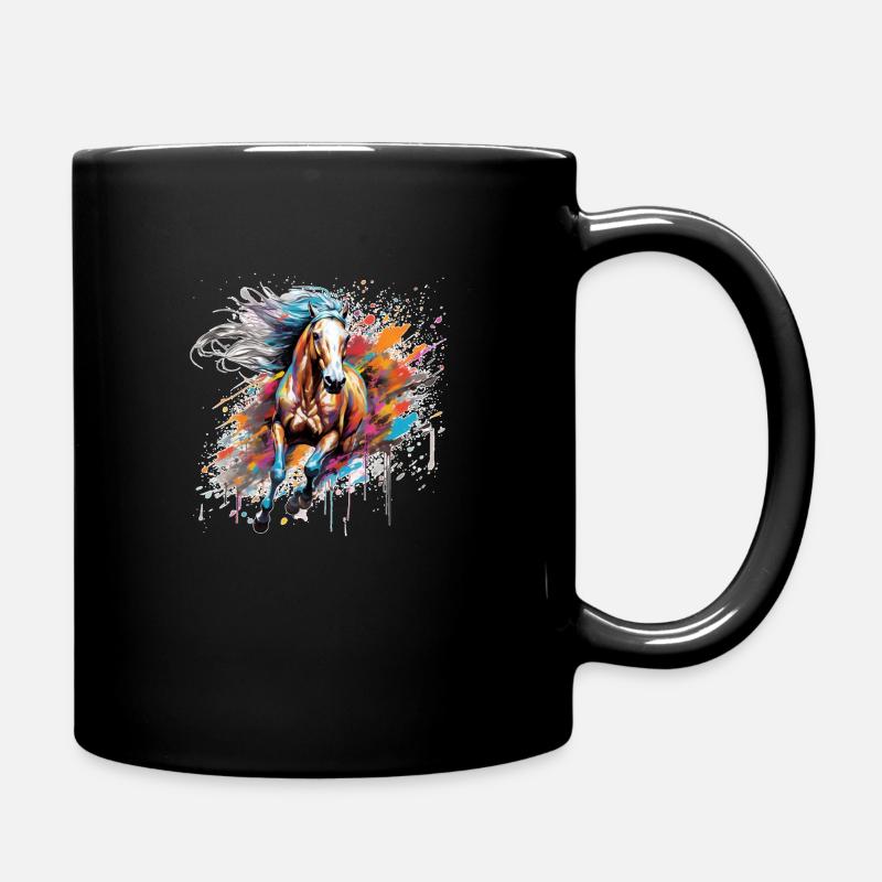 Cheval, horse - Mug uni - noir