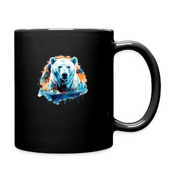 Eisbär - Tasse einfarbig - Schwarz - Rechts