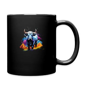 Eringer, Schweizer Eringerkuh - Tasse einfarbig - Schwarz - Rechts