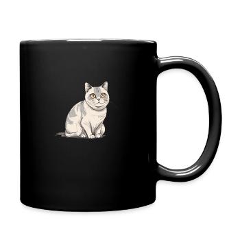 Gros chat - Mug uni - noir - Droite
