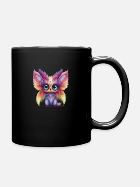 cute mystical creature - Full Colour Mug - black