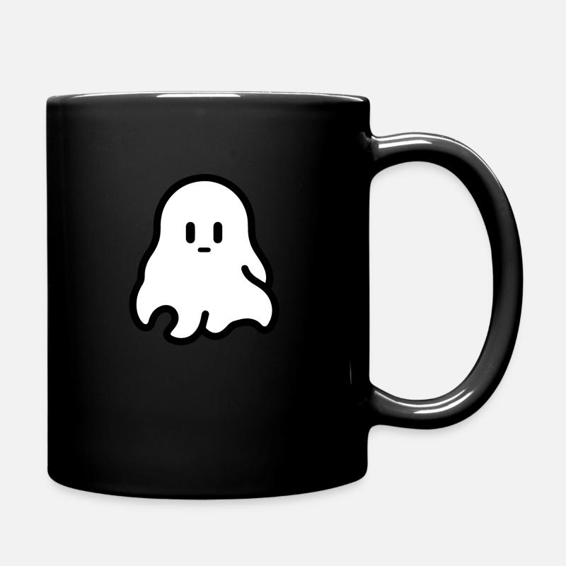 Gruseliges niedliches Kawaii-Geister-Design - Tasse einfarbig - Schwarz